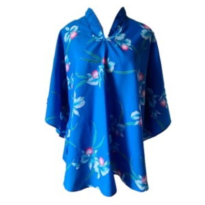 Made in Hawaii Floral V-Neck Blouse Womens Medium Large Tropical Aloha Top